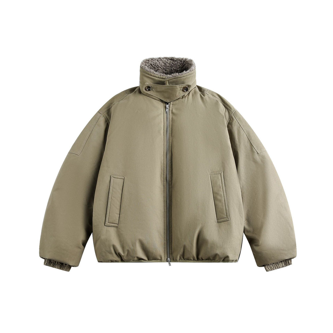 Herren Warm gefütterte Field‑Bomberjacke mit Lammfell‑Imitatkragen Shop Nory