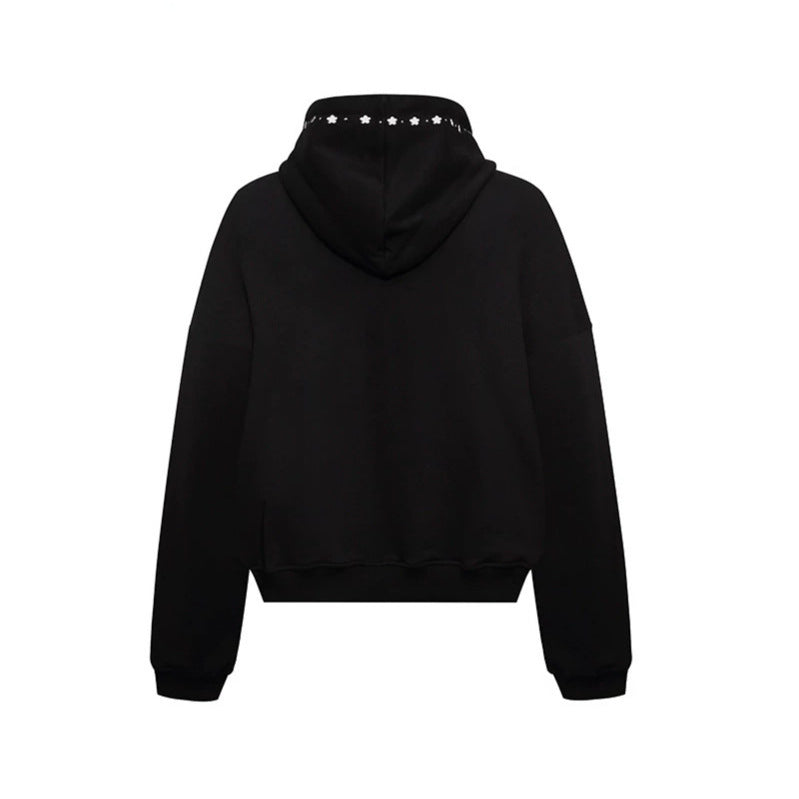 Damen Kapuzen-Zipjacke mit Nietenbesatz und Oversize-Schnitt Shop Nory