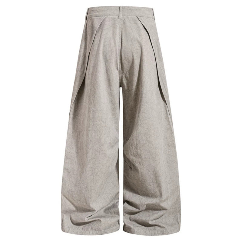 Damen Weite Drapierte Culotte-Cargohose mit hoher Taille und Zip-Taschen Shop Nory