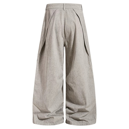 Damen Weite Drapierte Culotte-Cargohose mit hoher Taille und Zip-Taschen Shop Nory