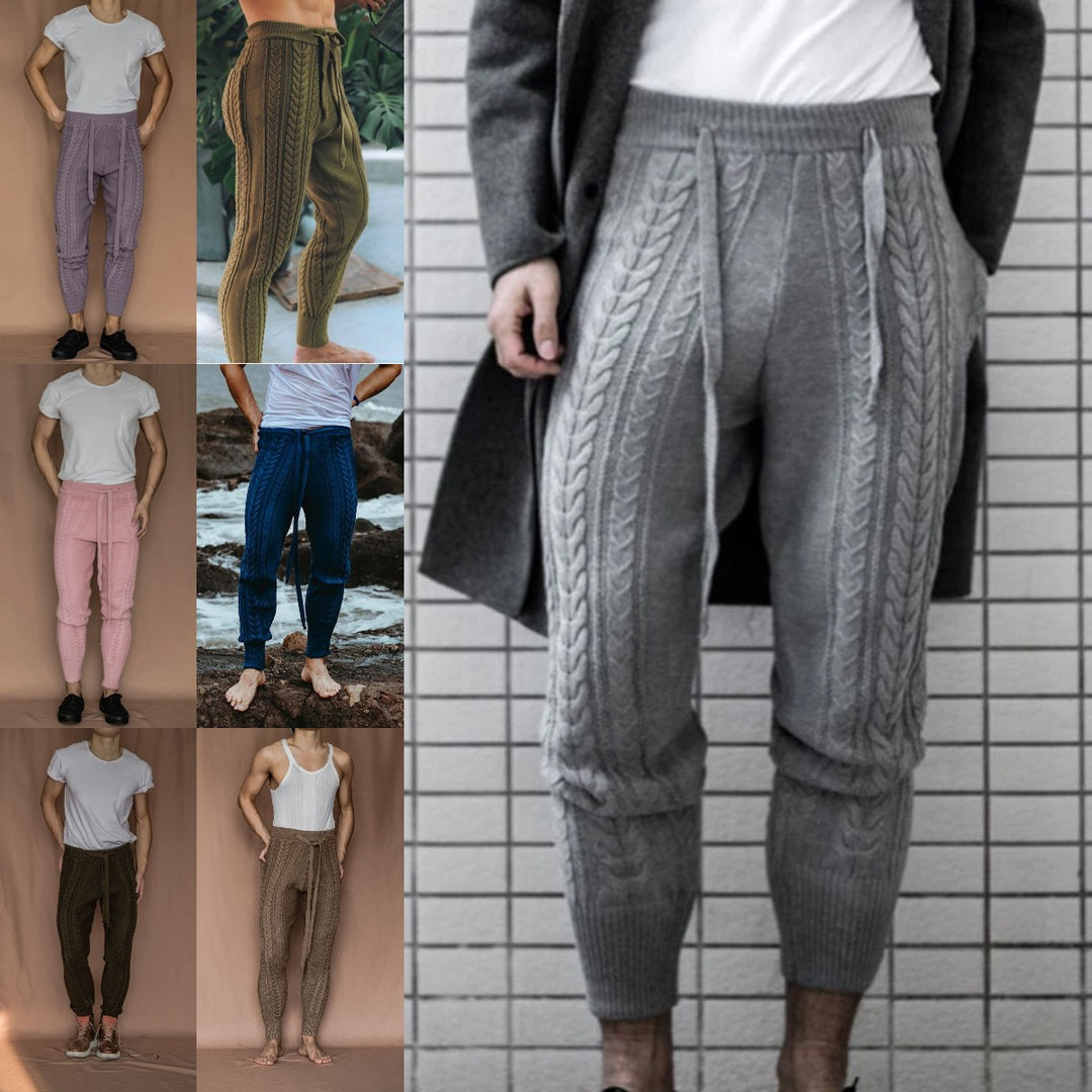 Herren Kabelstrick-Jogginghose mit Tunnelzug Shop Nory