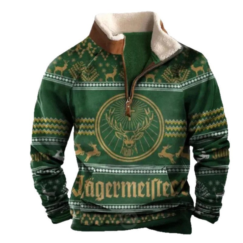 Herren Wärmender Fleece-Pullover mit Stehkragen Shop Nory