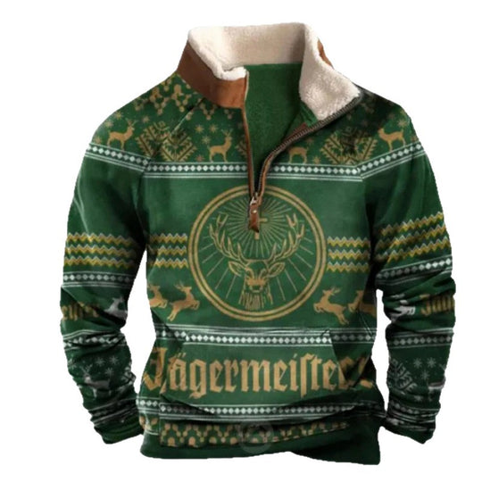 Herren Wärmender Fleece-Pullover mit Stehkragen Shop Nory