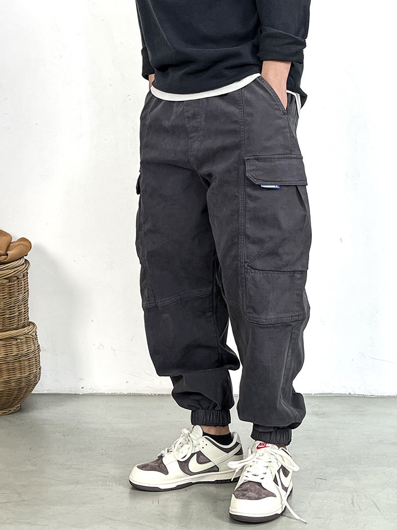 Herren Cargohose im Camouflage-Utility-Stil mit geradem Bein und robustem Canvas Shop Nory