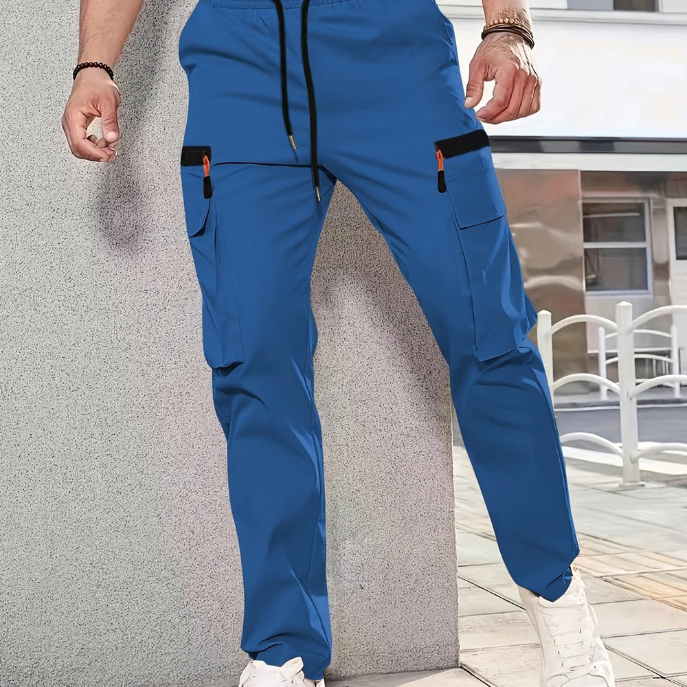 Herren Tapered Cargojogginghose mit elastischem Bund, Tunnelzug & Multifachtaschen Shop Nory