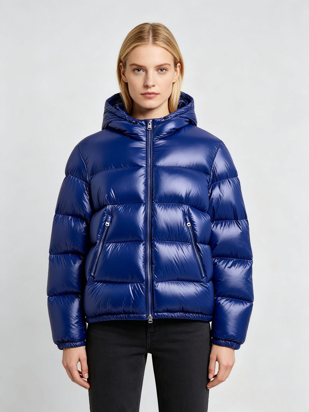 Damen Stylische Daunenjacke mit Kapuze