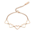 Damen Herzarmband mit eleganten, filigranen Anhängern Shop Nory
