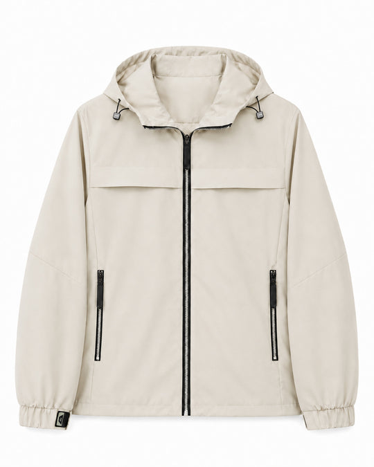 Herren Leichte wasserabweisende Kapuzen‑Softshelljacke mit Reißverschlusstaschen Shop Nory