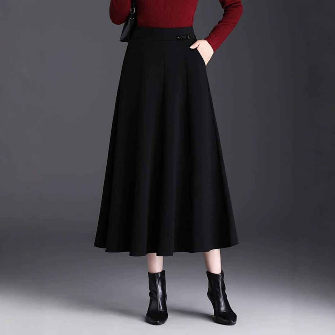 Damen Eleganter Maxirock mit hochfließendem Schnitt Shop Nory