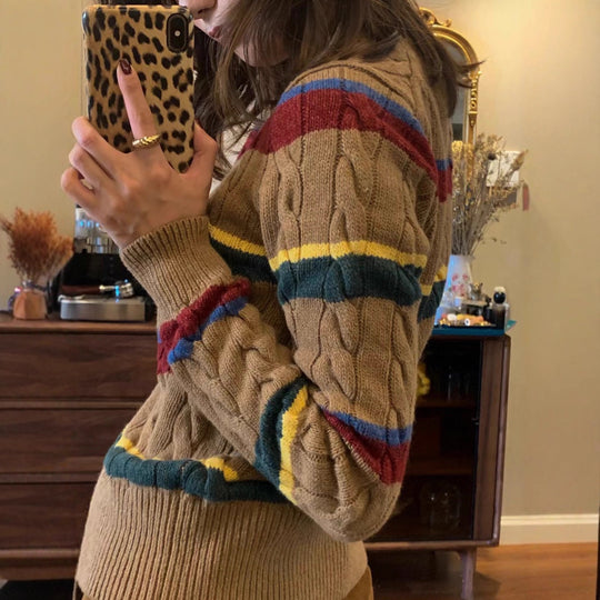 Damen Gemusterter Strickcardigan Shop Nory