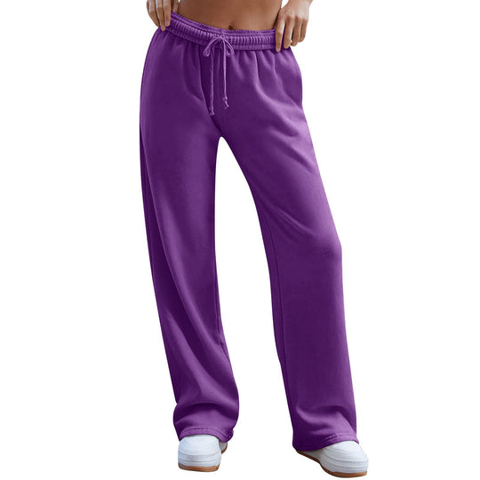 Damen nan weite Komfort-Loungehose mit hochgeschnittener Taille, elastischem Bund und Kordelzug Shop Nory