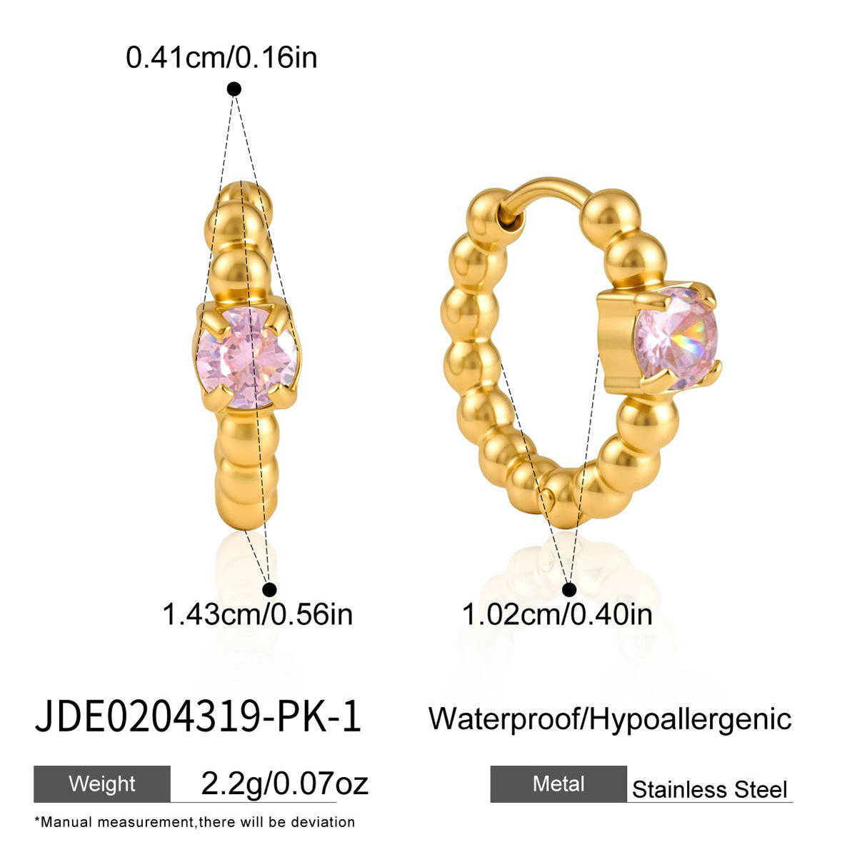 Damen Ohrhänger mit funkelndem Zirkonia und hypoallergenem Edelstahl Shop Nory