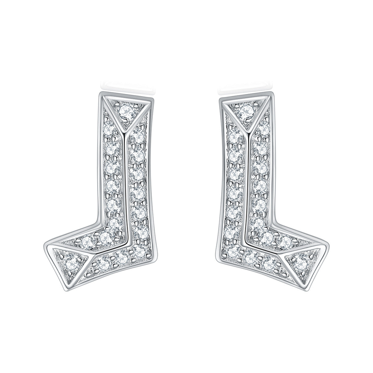 Damen Modische Ohrringe mit geometrischem Design und funkelnden Zirkonia Shop Nory
