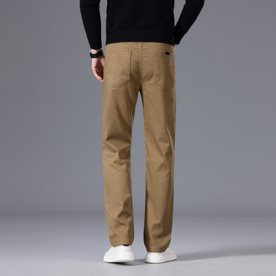 Herren Entspannte Baumwoll-Twill-Chinohose mit geradem Bein Shop Nory
