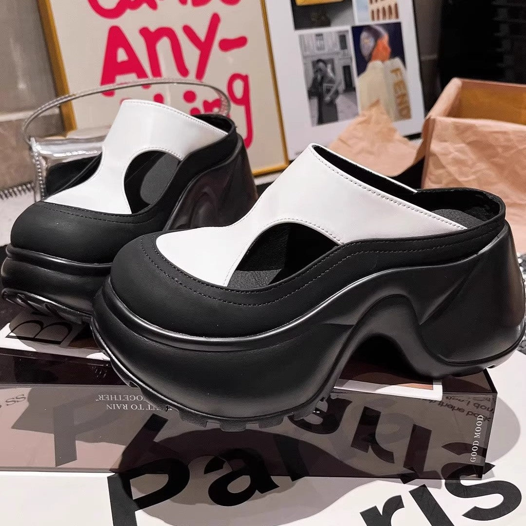 Damen modische Clogs mit konturierter Sohle