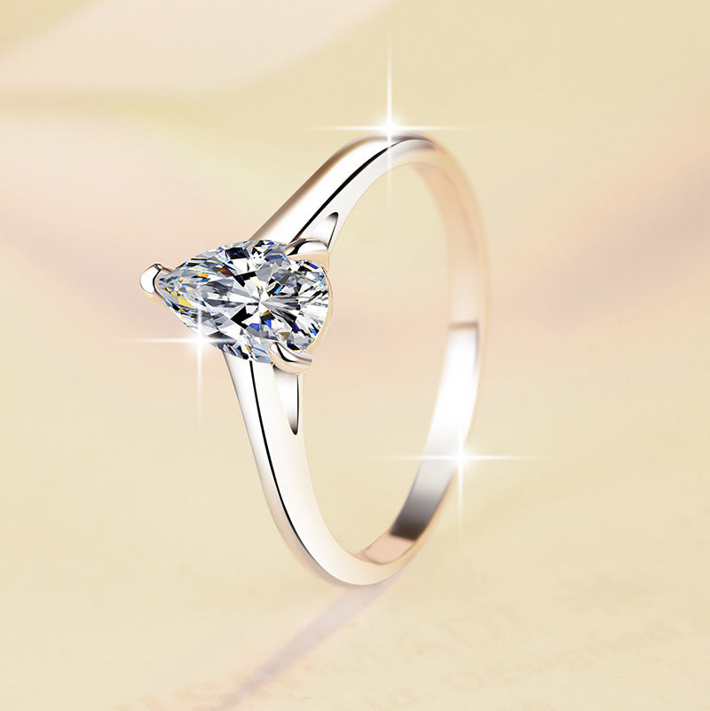 Damenring mit tropfenförmigem Zirkonia-Shop Nory