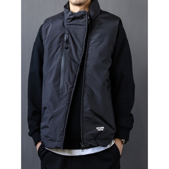 Herren Wattierte Outdoor-Steppweste mit hohem Stehkragen Shop Nory