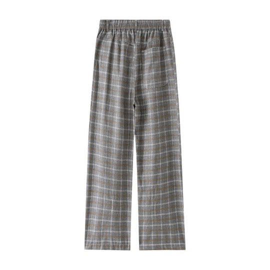 Damen Hochtaillierte weite karierte Culotte‑Hose mit Bügelfalte Shop Nory