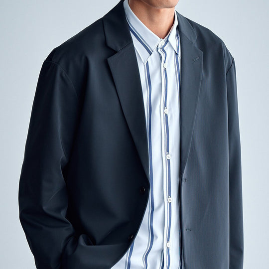 Herren Oversize-Sakko aus technischem Stretchgewebe mit Ein-Knopf-Verschluss Shop Nory
