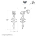 Damen Ohrstecker mit filigranem Zirkon-Akzent aus 925 Sterling Silber Shop Nory