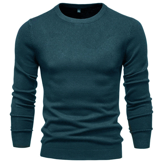 Herren Rundhals Pullover aus hochwertiger Baumwolle