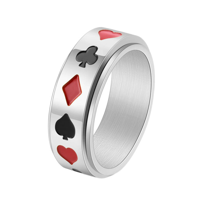 Damenring mit einzigartigem Spielkartenmuster Shop Nory