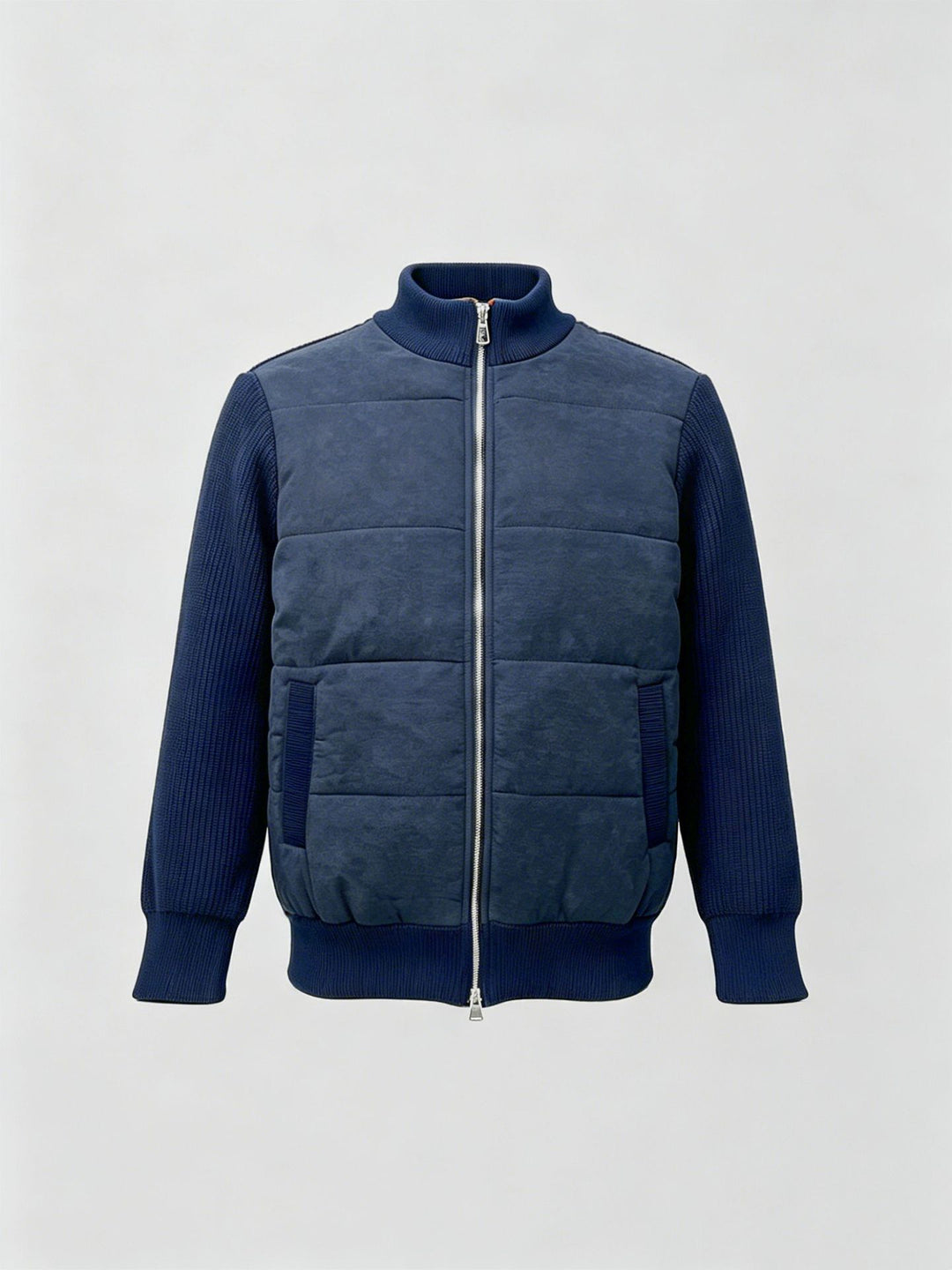 Herren Sportliche Steppjacke mit hochschließendem Kragen