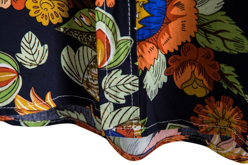 Damen Kurzarmhemd mit leichtem Blumenmuster und lässigem Schnitt Shopnory
