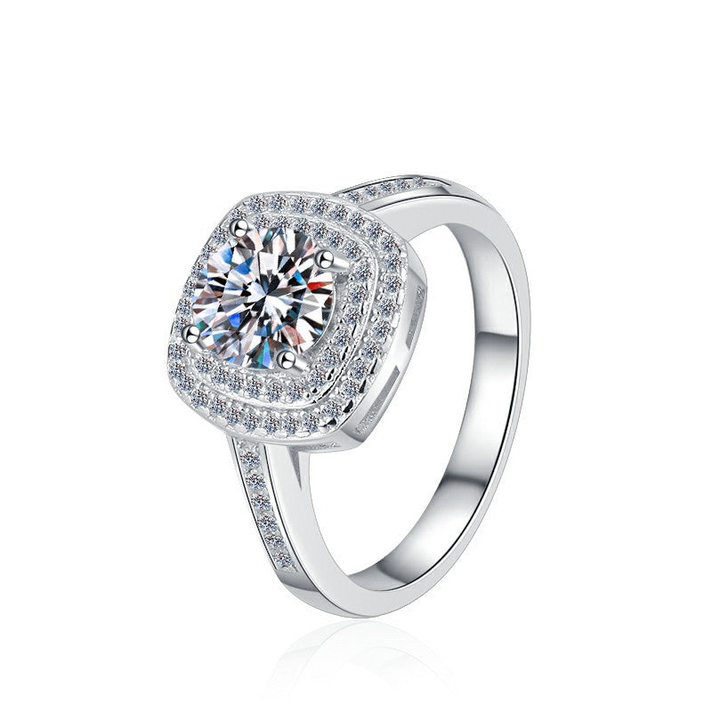 Damen eleganter Solitär-Ring mit funkelndem Zirkonia Shop Nory