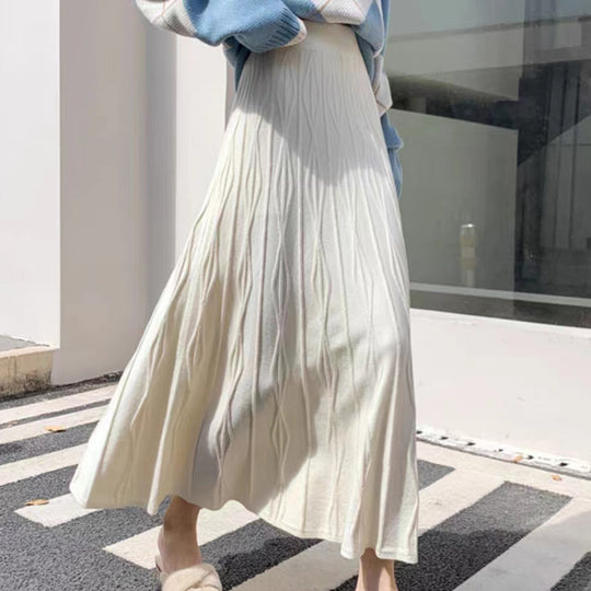 Damen Eleganter, gefalteter Maxirock Shop Nory