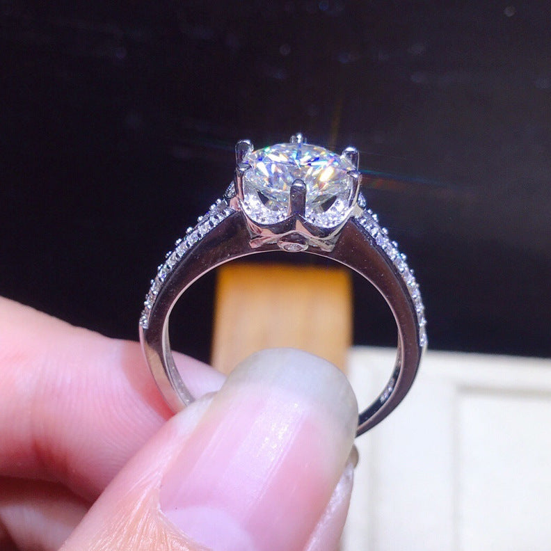 Damen Brillanter Solitär-Ring mit funkelndem Kristallbesatz Shop Nory