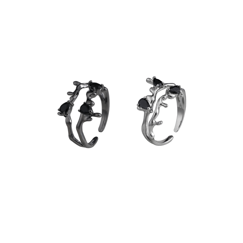 Damenring mit kunstvollem Wellendesign und bunten Edelsteinen Shop Nory