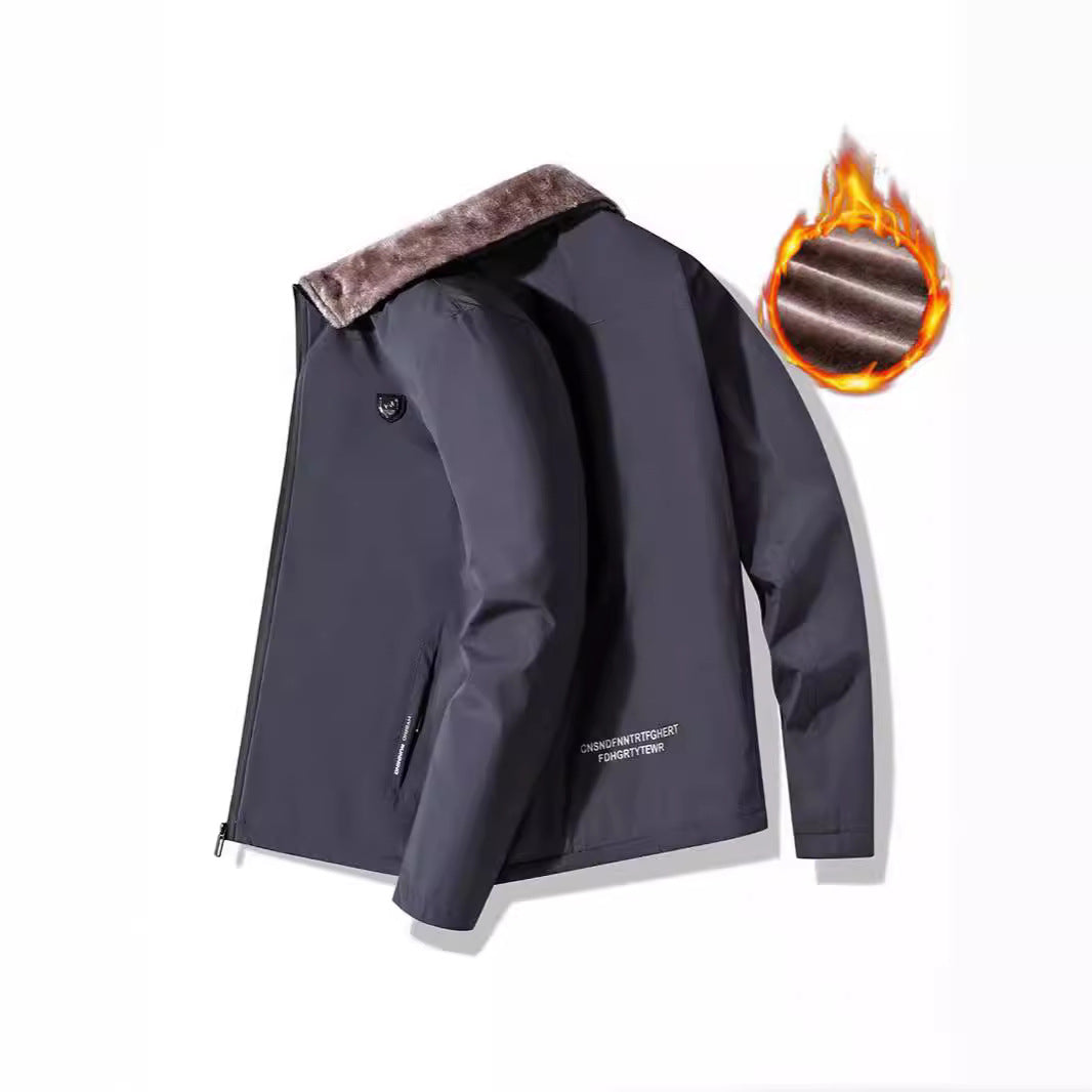 Herren Thermo-Softshelljacke mit durchgehendem Reißverschluss und Teddy-Innenfutter Shop Nory