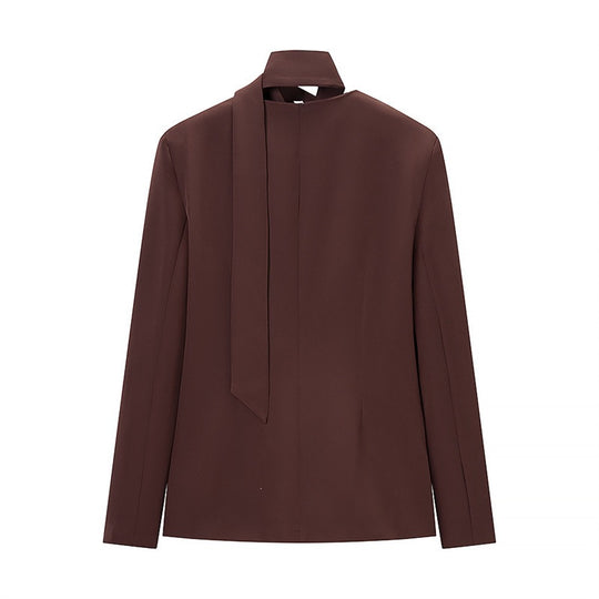 Damen Taillierter Blazer mit Schluppe, V‑Ausschnitt und Pattentaschen Shop Nory