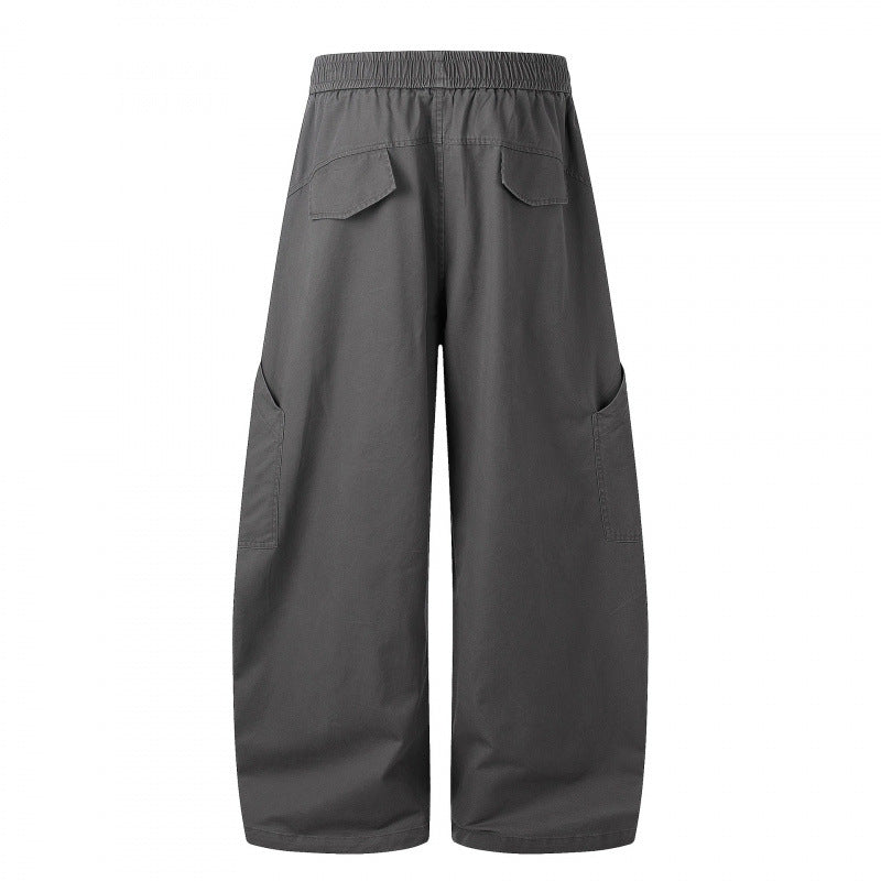 Damen Weite Cargo-Culotte-Hose mit elastischem Bund und multifunktionalen Aufsatztaschen Shop Nory