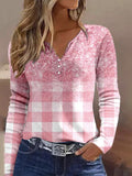 Damen Langarmshirt mit Knopfdetails