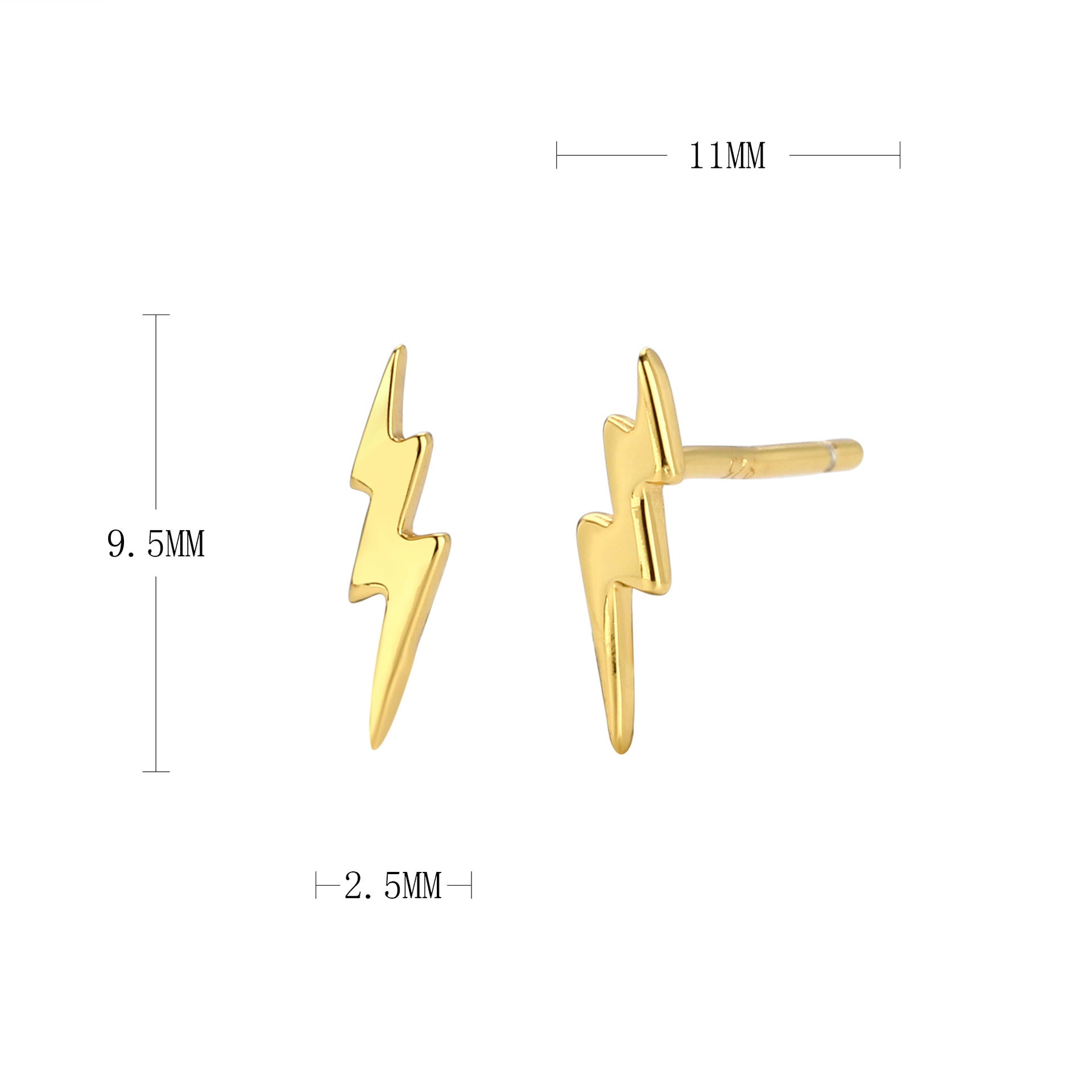 Damen Ohrstecker im trendigen Blitzdesign Shop Nory