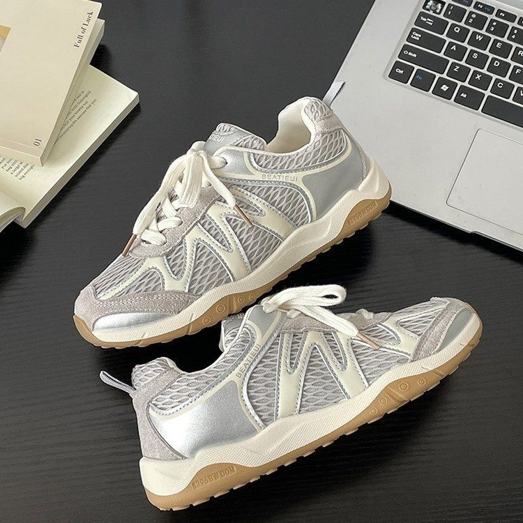 Damen Atmungsaktive Retro-Running-Sneaker mit Mesh-Obermaterial und Gumsohle Shop Nory