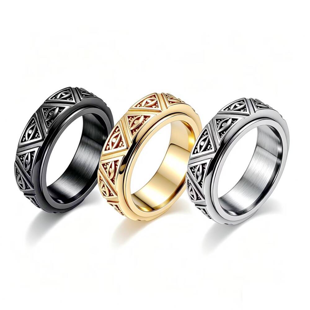Herren Ring mit kunstvollem, geometrischem Design und eleganter Oberfläche Shop Nory