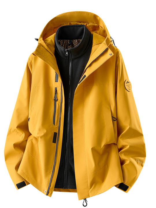 Herren wasserdichte Outdoorjacke mit abnehmbarer Fleece-Innenjacke Shop Nory
