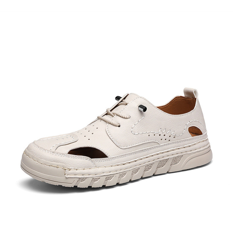 Herren Orthopädische Ledersandalen mit verstellbarem Riemensystem Shopnory