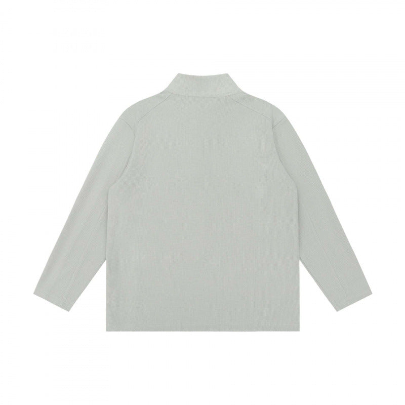 Unisex Texturierter Half‑Zip‑Strickpullover im Boxy‑Schnitt mit Stehkragen Shop Nory
