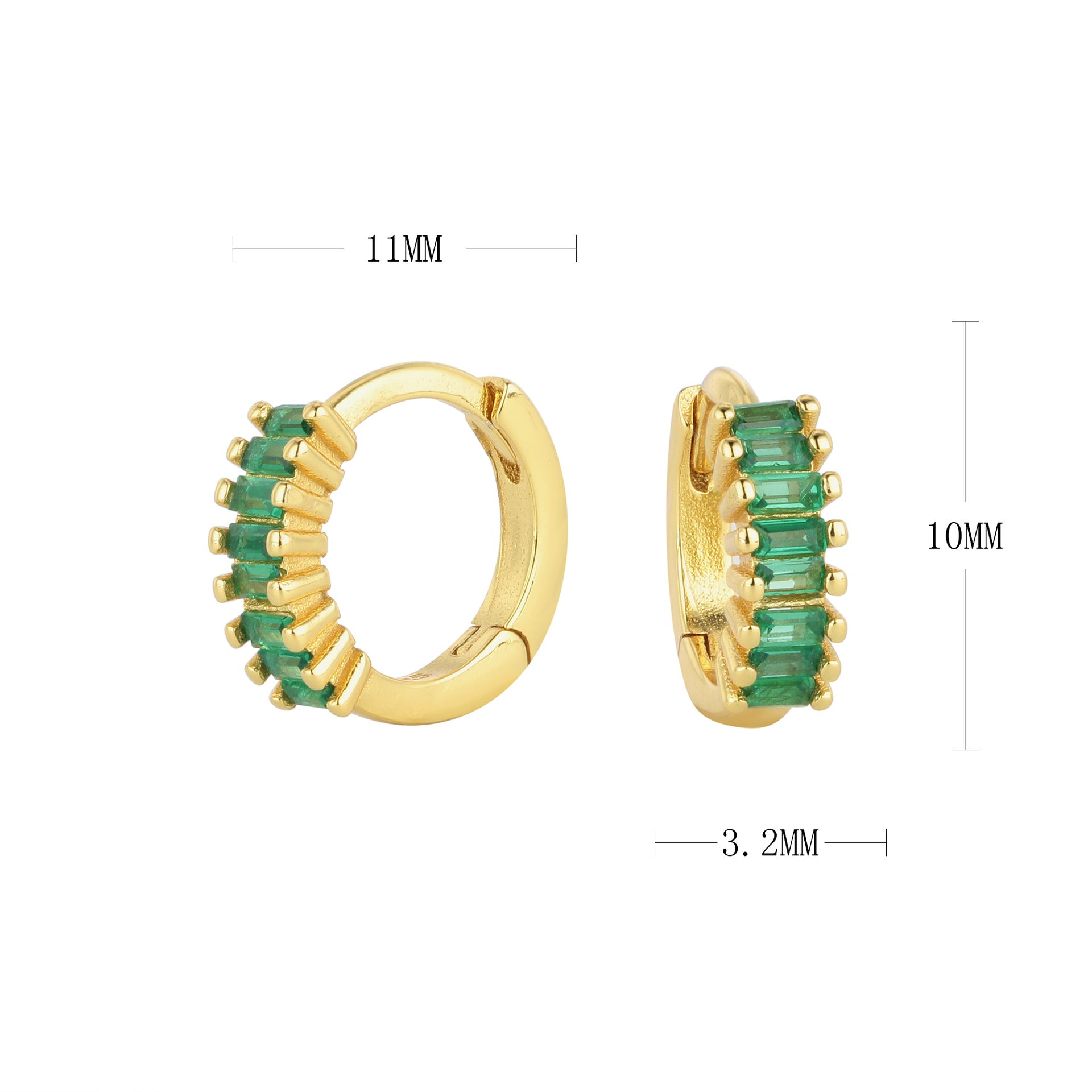 Damen Ohrringe mit pinken Zirkonsteinen in hochwertiger Goldfassung Shop Nory