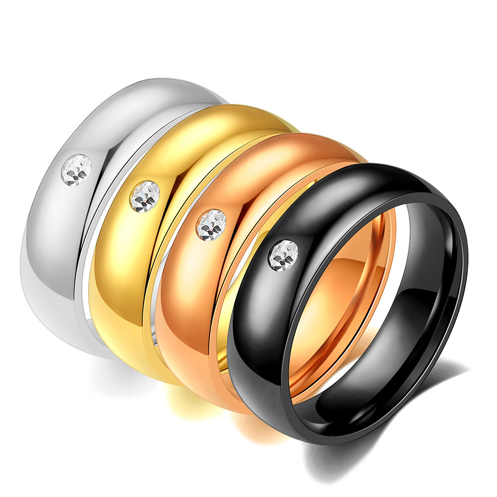 Damen Ring mit funkelndem Kristall und modernem, poliertem Design Shop Nory