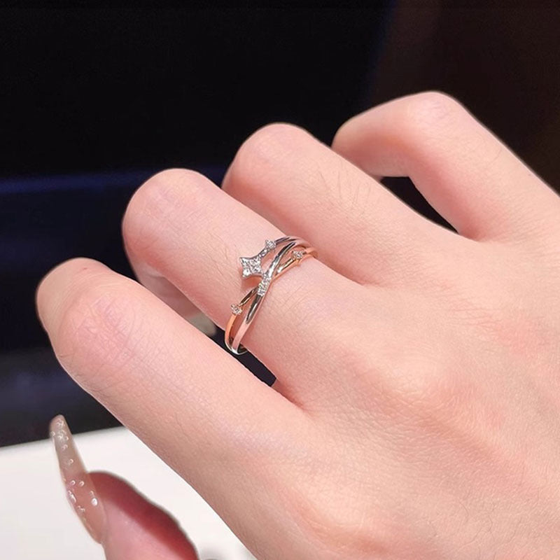 Damen Modischer Ring mit funkelnden Zirkonia Shop Nory