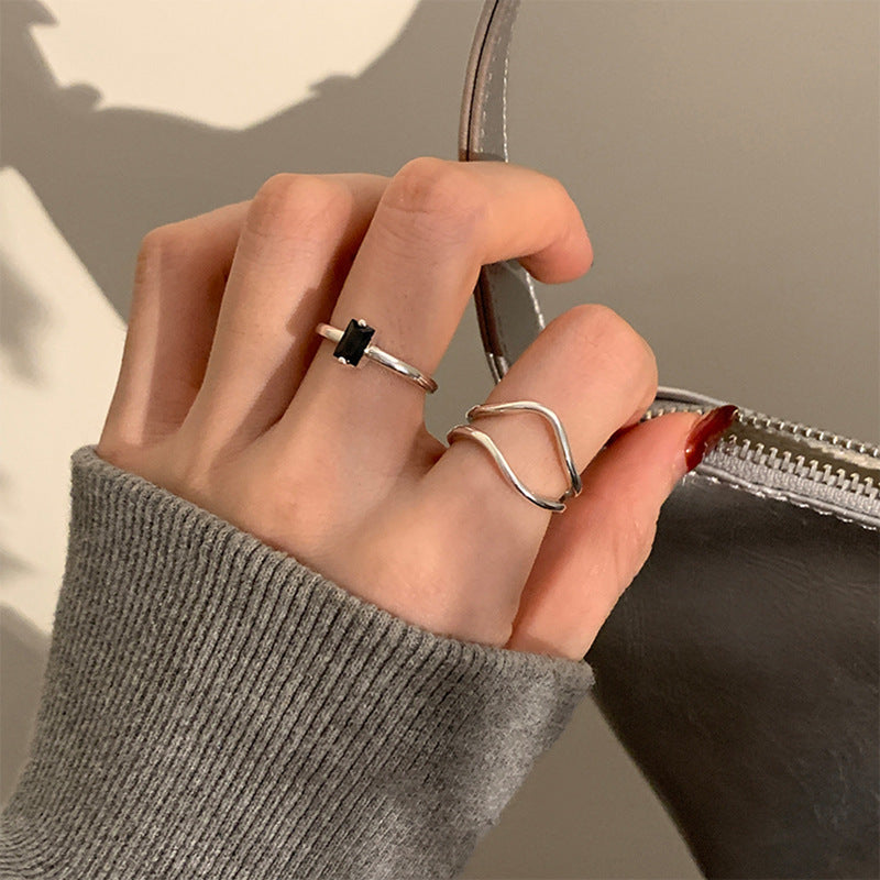 Damen Geschwungener Design-Ring Shop Nory