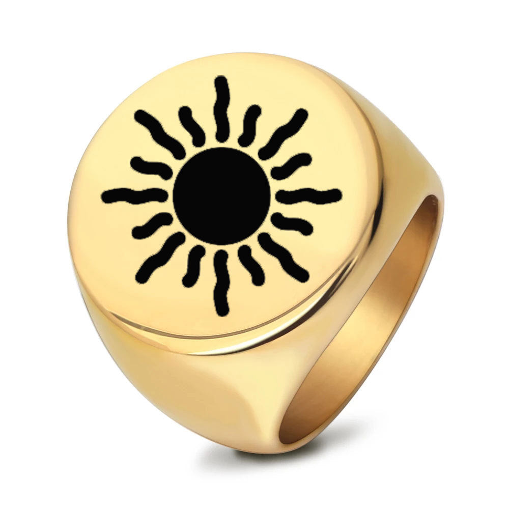 Damen Siegelring mit kunstvollem Sonnendesign Shop Nory