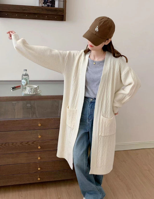 Damen Gemütliche Strickjacke mit Taschen Shop Nory