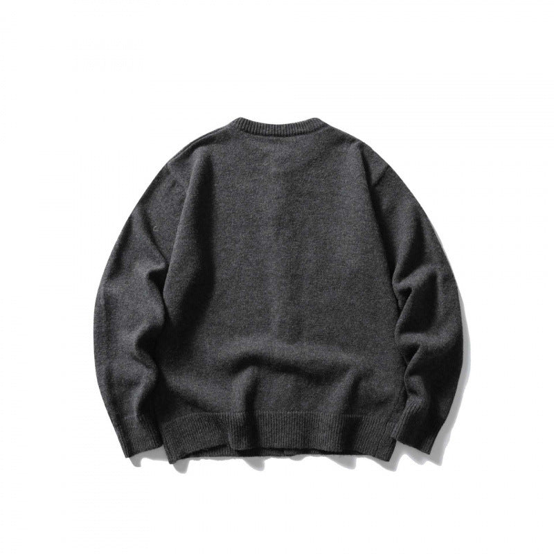 Unisex Kastenförmige Feinstrick-Cardigan mit Rundhals und gerippten Abschlüssen Shop Nory