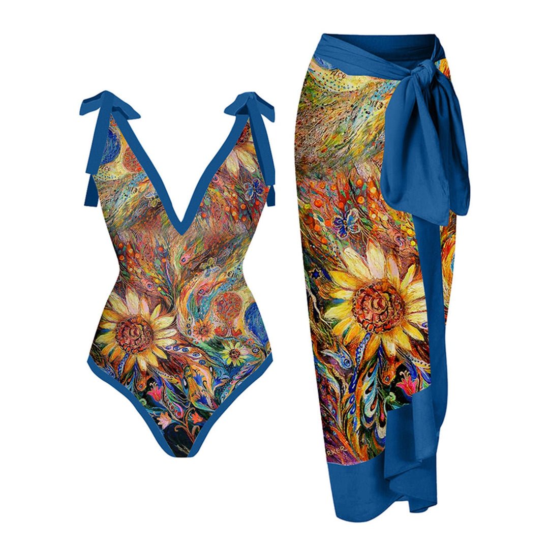 Damen Bademode-Set mit stilvollem Wickelrock Shopnory